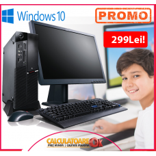 PACHET Calculator HP 6005 Pro Desktop, Intel E8400 3,0Ghz, 4Gb DDR3, 250Gb HDD, DVD-RW cu Monitor LCD 19"
