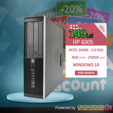 Calculator HP 6005 pro Procesor Intel E8400 3.1 Ghz, 4Gb DDR3, 250GB HDD, DVDRW, Desktop