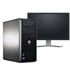 Pachet PC+LCD Dell OptiPlex 780 Tower, Intel Core 2 Quad Q66000, 2.400Ghz, 4Gb DDR3, 250Gb, DVD-ROM