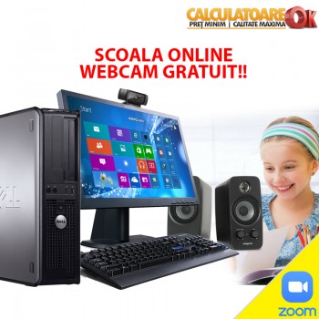 Pachet Scoala Online Webcam Gratuit Dell OptiPlex 760 Desktop , Intel Core 2 Duo E5800, 3.2Ghz, 4Gb DDR2, 250Gb, DVD-RW ***