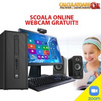 Pachet Scoala Online Webcam Gratuit HP Prodesk 600 G1 Tower, Intel Core i3-4130 3.40GHz, 4GB DDR3, 250GB SATA, DVD-RW, Second Hand