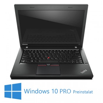 Laptop refurbished Lenovo L450 i3-5005U 8Gb 500Gb HDD 14" Display Wide Led + W10 PRO