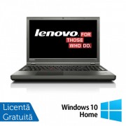 Laptop Refurbished LENOVO ThinkPad T540p, Intel Core i7-4700MQ 2.40-3.40GHz, 8GB DDR3, 256GB SSD, 15.6 Inch Full HD, Tastatura Numerica, Webcam + Windows 10 Home