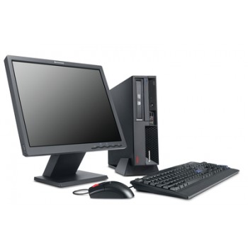 PC SH Lenovo ThinkCentre M58p, Intel Core 2 Duo E5800, 3.20Ghz, 4Gb DDR3, 160Gb HDD, DVD-ROM  cu Monitor 15 inch LCD