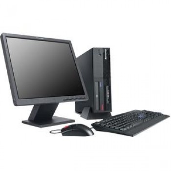 Pachet PC+LCD IBM ThinkCentre M58p Desktop, Intel Core 2 Duo E8500 3.16Ghz, 2Gb DDR3, 160Gb HDD, DVD-RW