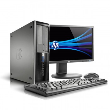 Computer HP Compaq Elite 8000 SFF, Pentium E8400 Core Duo , 3.0Ghz, 2Gb DDR3, 250Gb, DVD-RW cu Monitor LCD 