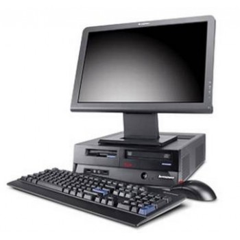Pachet PC+LCD Lenovo ThinkCentre M58 DSK, Intel Core 2 Quad Q8300 2.50GHz, 4GB DDR2, 250GB SATA, DVD-ROM