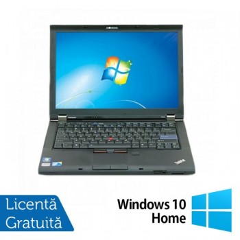 Laptop LENOVO T410, Intel Core i5-520M 2.40GHz, 4GB DDR3, 320GB SATA, DVD-RW, 14.1 Inch + Windows 10 Home, Refurbished