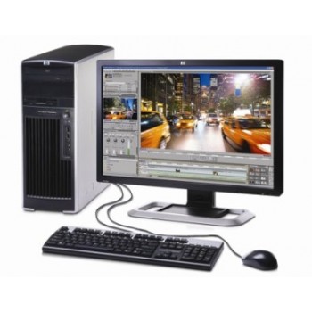 Workstation Second Hand HP XW6400, 2 x Intel XEON 5140, 2.33 GHZ, 8Gb DDR2 ECC, 250Gb HDD, DVD-ROM cu Monitor LCD ***